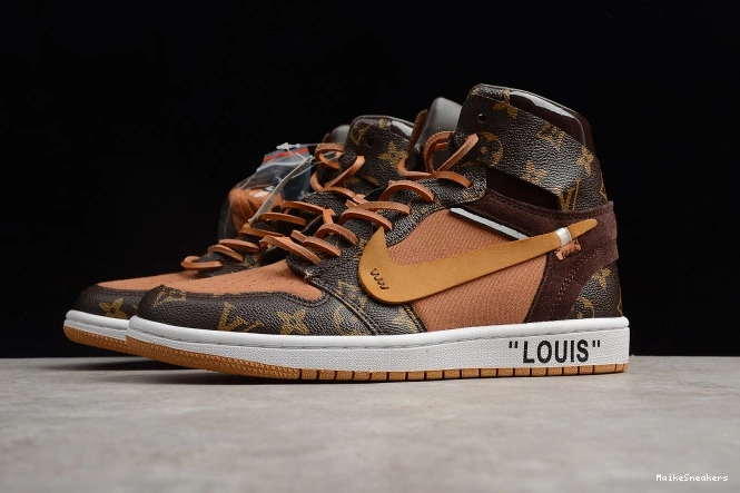 MaikeSneakers Off-Louis x 1 Jordan AJ1 AQ0818-158 OW Air 0818
